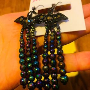 Betsey Johnson bat earrings